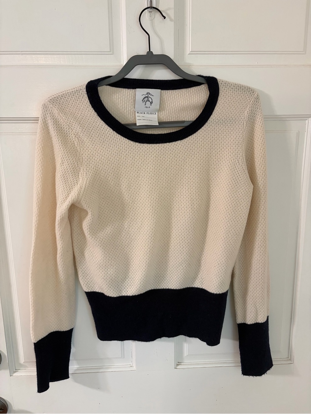 Brooks Brothers Thom Browne Black Fleece Women's Colorblock Cashmere Sweater BB4